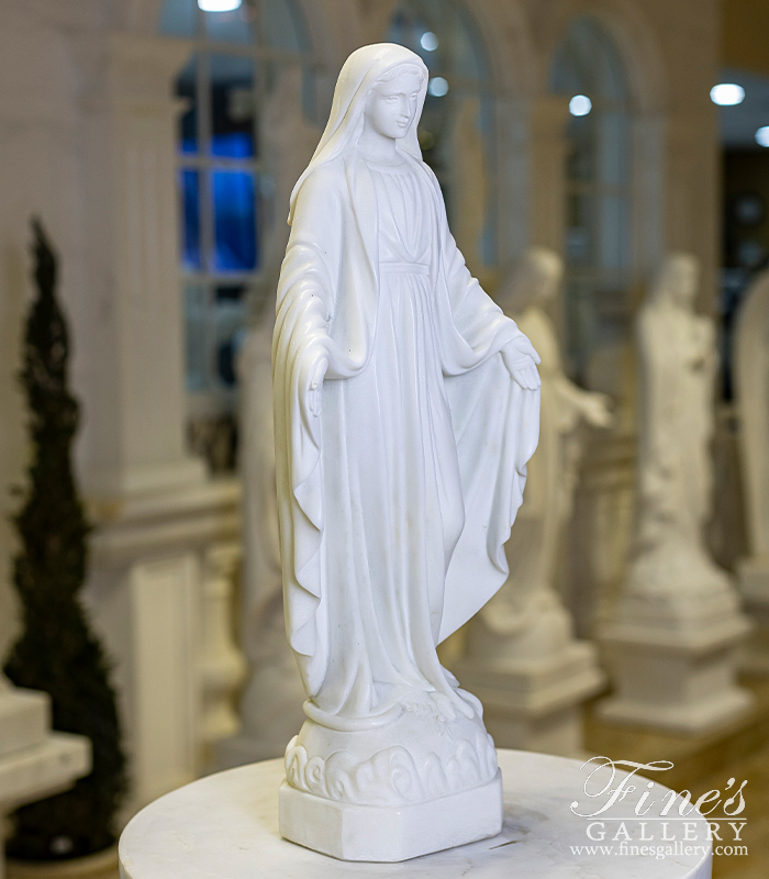 Marble Statues  - 24 Inch Our Lady Of Grace Marble Statue - MS-1407